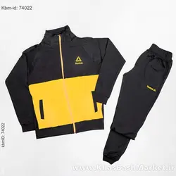 ست سوئیشرت شلوار Reebokمردانه مشکی زرد مدل Anil