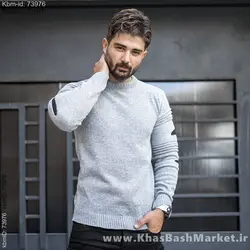 پلیور زاپ دار مردانه طوسی مدل solan