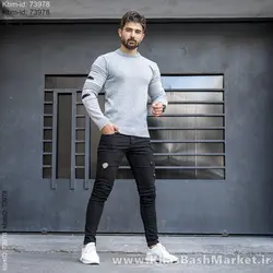 پلیور زاپ دار مردانه طوسی مدل solan