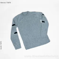 پلیور زاپ دار مردانه طوسی مدل solan