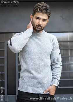 پلیور زاپ دار مردانه طوسی مدل solan