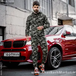 ست هودی شلوار چریکی مردانه مدل arsho