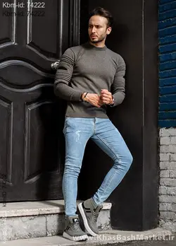 پلیور زاپ دار مردانه خاکی مدل solan