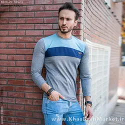 تیشرت پاییزه دوتیکه آبی سرمه ای مدل farhod