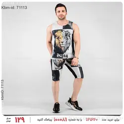 ست رکابی و شلوارک مردانه King مدل 20578