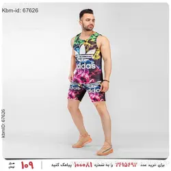 ست رکابی و شلوارک مردانه Adidas مدل 19390