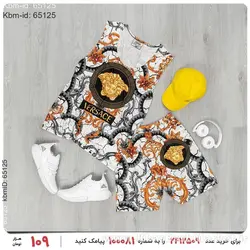 ست رکابی و شلوارک مردانه Versace مدل 18792