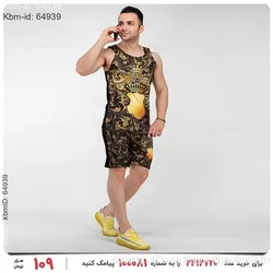 ست رکابی و شلوارک مردانه King مدل 18028