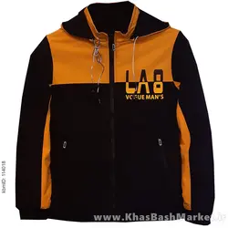کاپشن مردانه و پسرانه دو رویه تمام برزنتی رنگ زرد