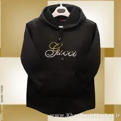 هودی مردانه جلو بسته داخل کرک رنگ زغالی