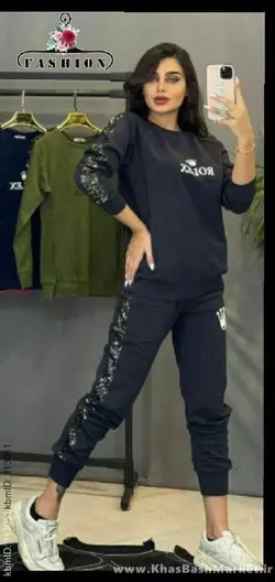 ست بلوز شلوار نوارپولکی کد 9906