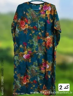 مانتو سایز بزرگ گلدار مامان جون کد 4765