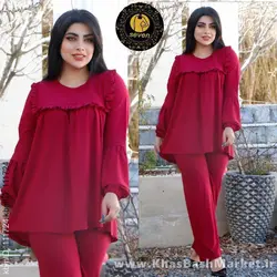 تونیک شلوار زنانه آستین پفکی کد 45747