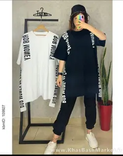 تیشرت بغل نوار حروفی کد 40224