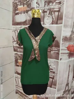 تیشرت یقه پولکی کراواتی کد 954