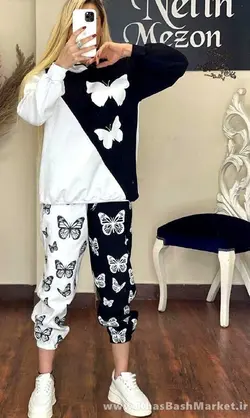 ست بلوز و شلوار پروانه کد 7537