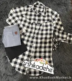 شومیز چهار خانه کد 9774