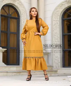 مانتو پیراهنی مدل افشون کد 101048