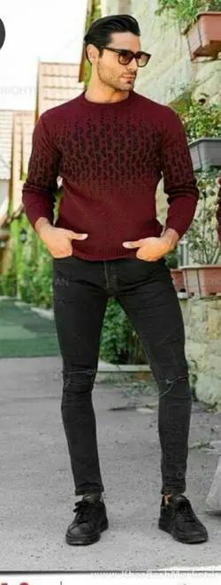 پلیور مردانه یقه گرد کد 3703
