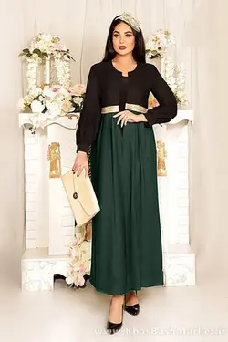 پیراهن زنانه طلا مانتو کد 33655