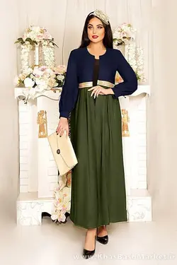 پیراهن زنانه طلا مانتو کد 33655