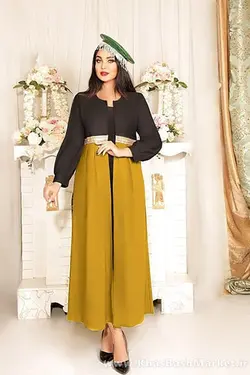 پیراهن زنانه طلا مانتو کد 33655