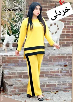 تونیک شلوار دوخط کد 6954