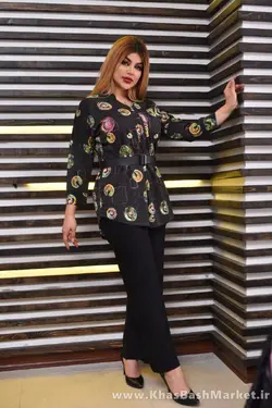 ست بلوز شلوار رزیتا با کمربند کد 45428