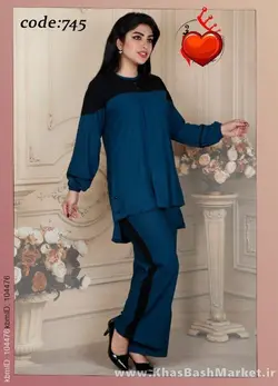 تونیک شلوار بغل دکمه کد 77957