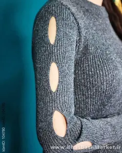 گپ یقه گرد آستین زاپدار کد 67204