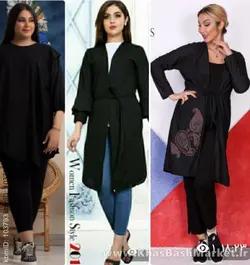 شومیز مانتویی سه عدد کد 44615