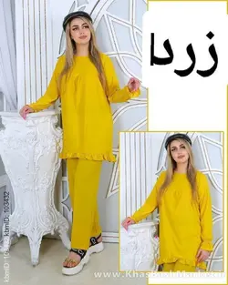 بلوز شلوار پایین چین کد 3911