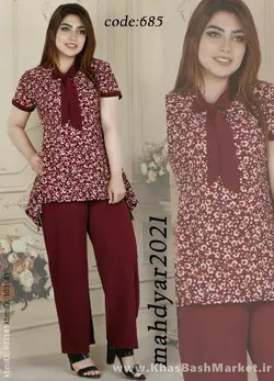 بلیز شلوار گل ریز کد 9788