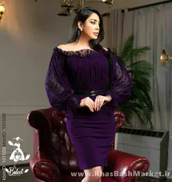 لباس مجلسی زنانه اهورا کد 6 کمربنددارد