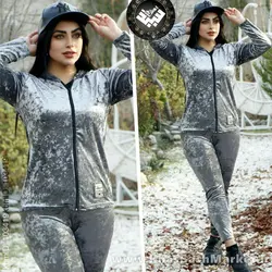 هودی زیپ دار مخمل کد 7647