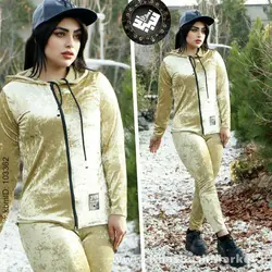 هودی زیپ دار مخمل کد 7647