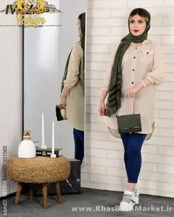 مانتو شومیزی پشت بلند مدل غزل