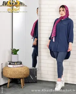 مانتو شومیزی پشت بلند مدل غزل