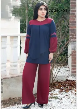 تونیک شلوار زنانه آستین چاپی کد 2199