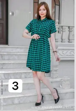 پیراهن چهارخانه کد 7535