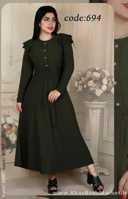 تونیک بلند سرشانه چیندار کد 5191