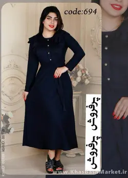تونیک بلند سرشانه چیندار کد 5191