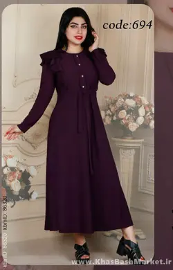 تونیک بلند سرشانه چیندار کد 5191