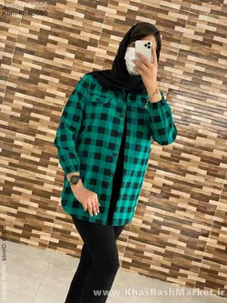 پیراهن زنانه چهارخونه پایین هلال کد 20186