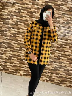 پیراهن زنانه چهارخونه پایین هلال کد 20186