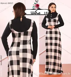 پیراهن چهارخانه زنانه مدل شیما