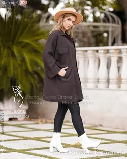 پالتو آستین پاکتی مدل ریبا