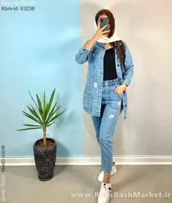 کت شلوار لی زنانه کد 9299