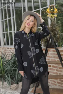 شومیز کیمونو جلو تمام زیپ کد 5985