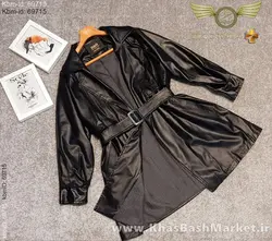 کاپشن چرم زنانه کد 13447